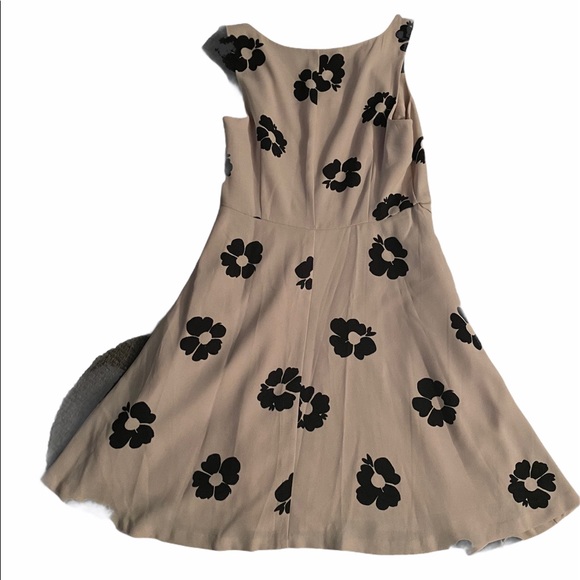 Lauren Conrad Beige Dress with Black Floral Print - Picture 4 of 13